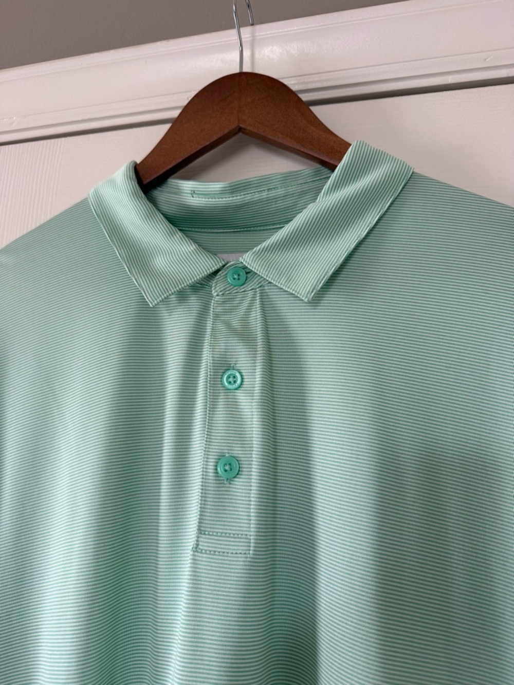 Men’s Callaway Mint Green Small Stripe Golf Polo Size XXL - Picture 2 of 11